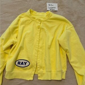 RAY Yellow Button-Up Cardigan